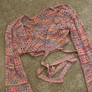 Knit crop 🧶💗💛